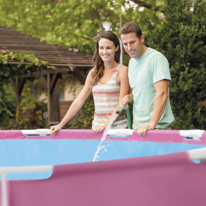 Intex Pink Frame Pool Round 244x76 cm