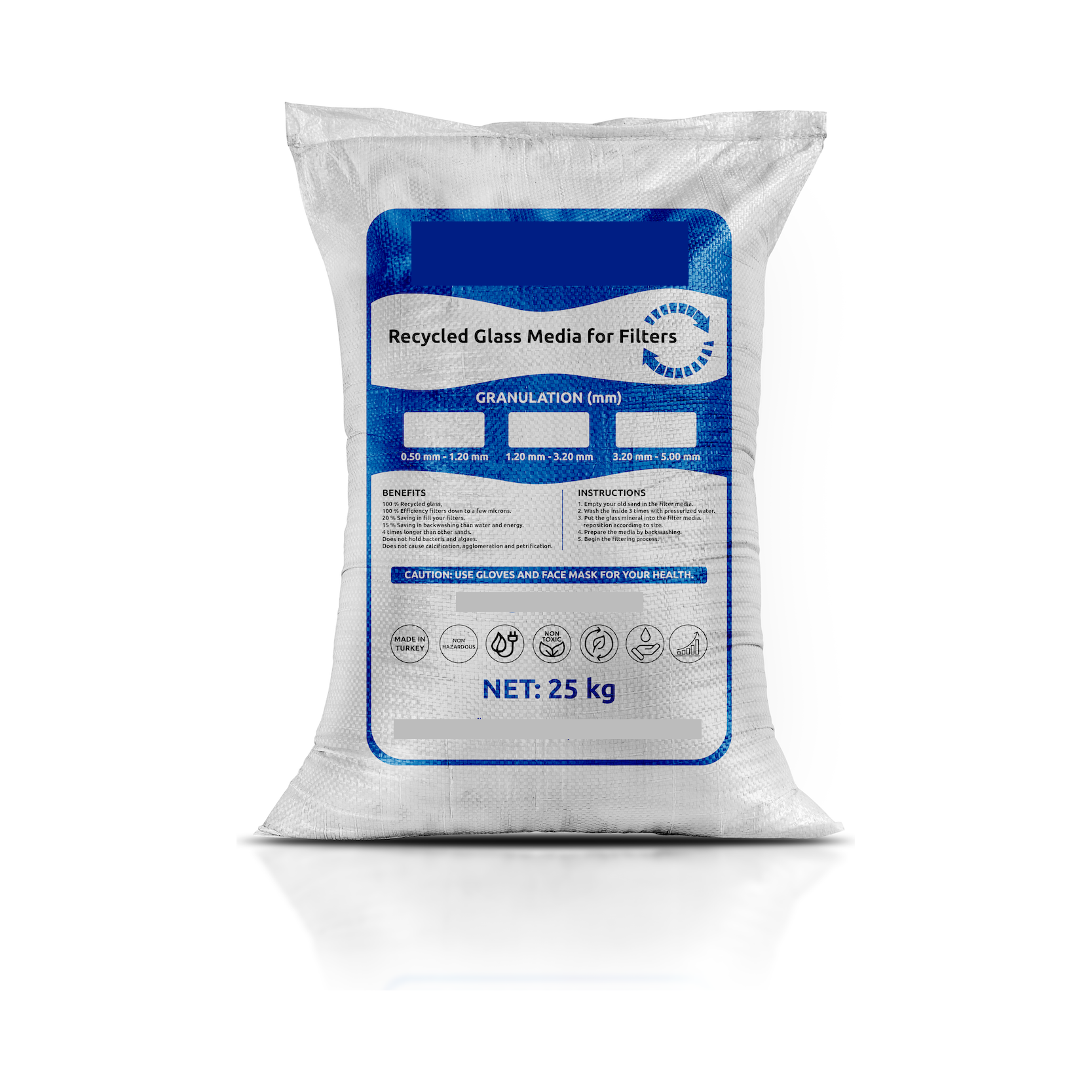 Glass filter media for sand pumps Splash Store Malta