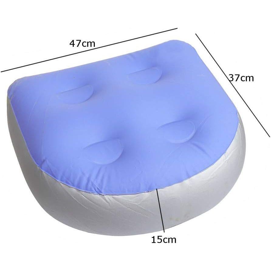 Inflatable seat for hot tubs