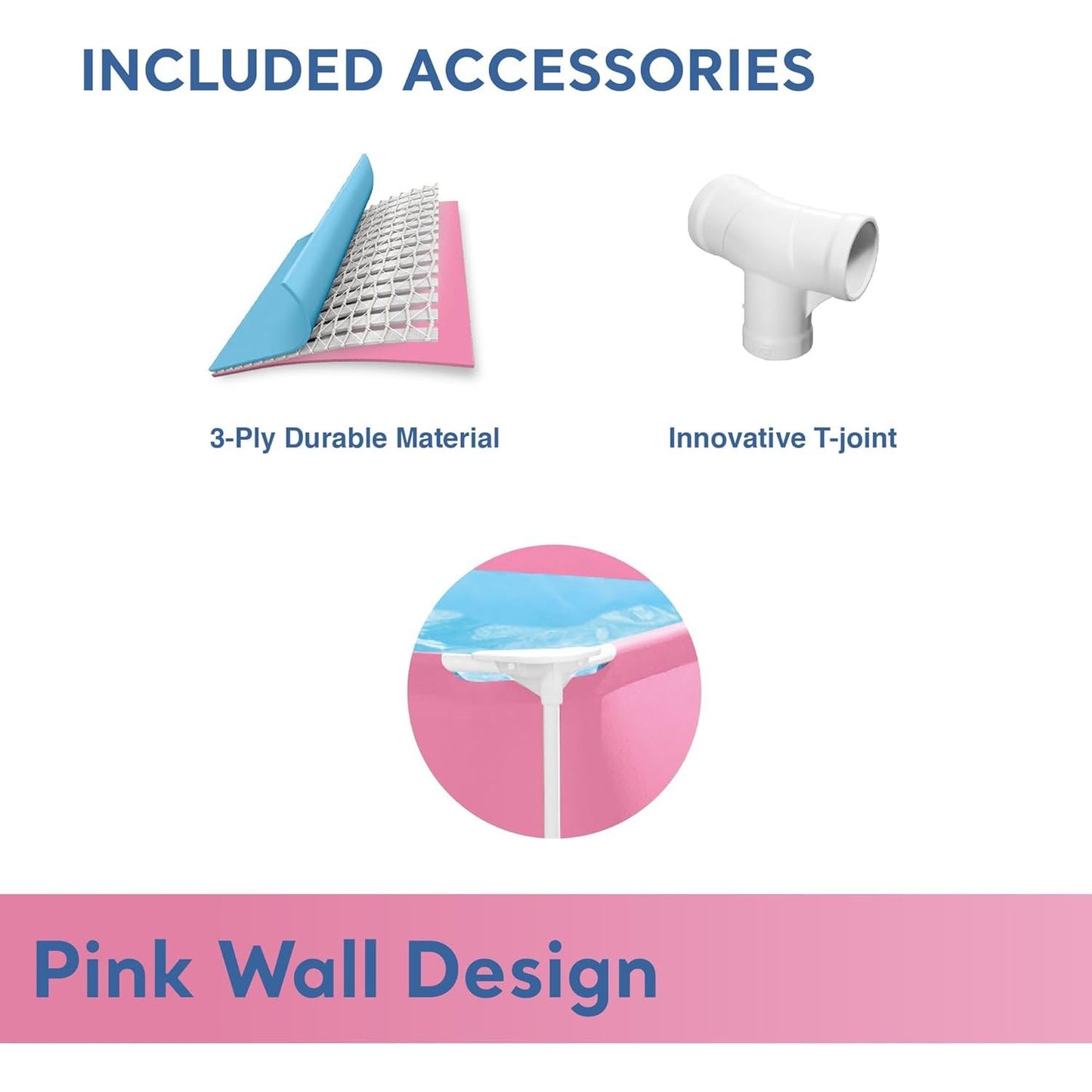 Intex Pink Frame Pool Family 220x150x60 cm
