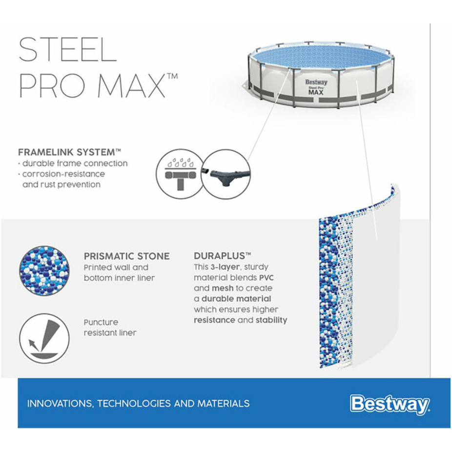Bestway Frame Pool Round 305x100 cm