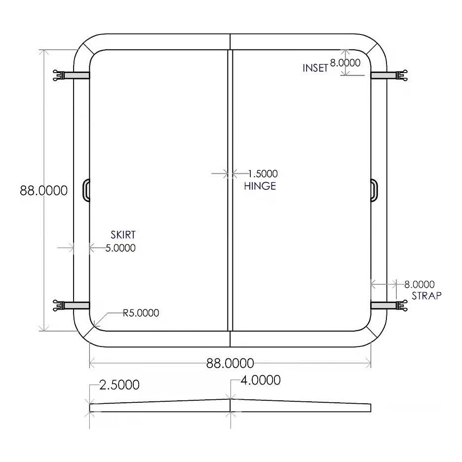 Fibre glass hot tub covers