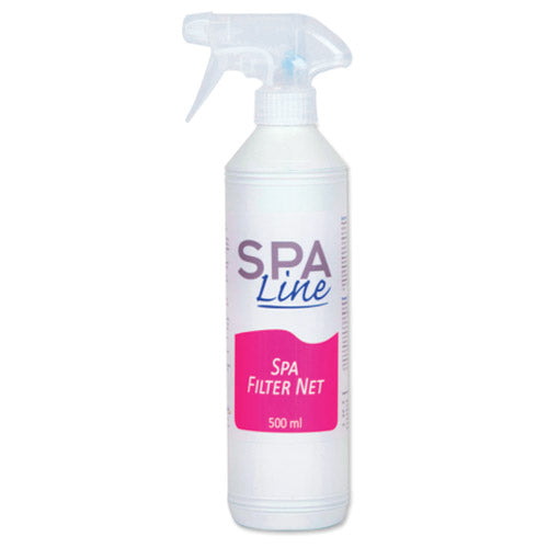 Cartridge filter cleaning spray