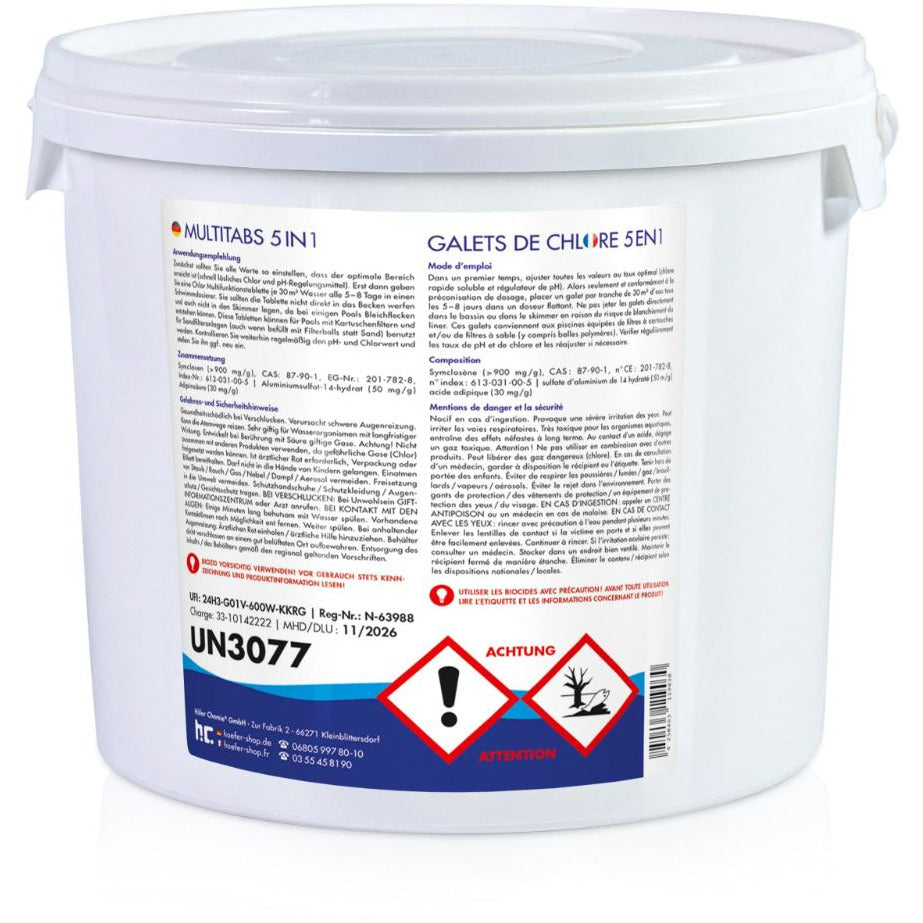 25 Chlorine Multitabs 5in1 slowly soluble 200g