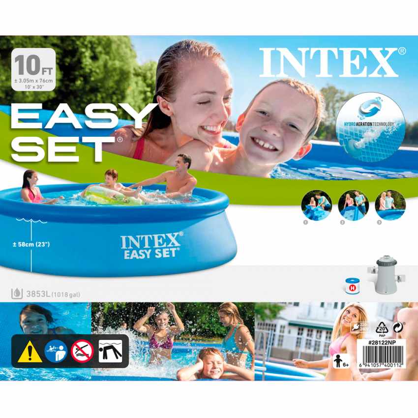 Intex Inflatable Easy Set Pool 305x76 cm Splash Store Malta