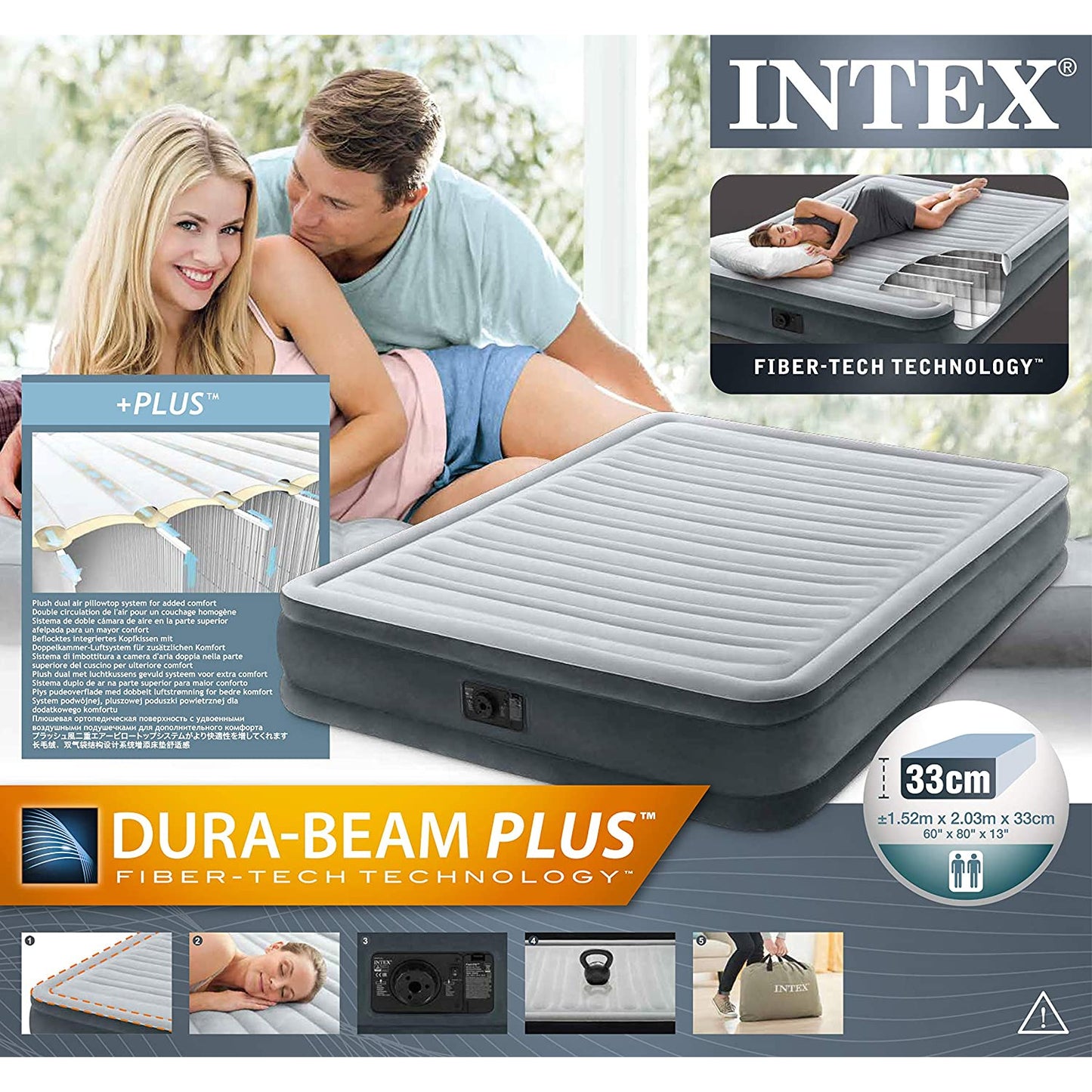 QUEEN COMFORT-PLUSH AIRBED MIDRISE