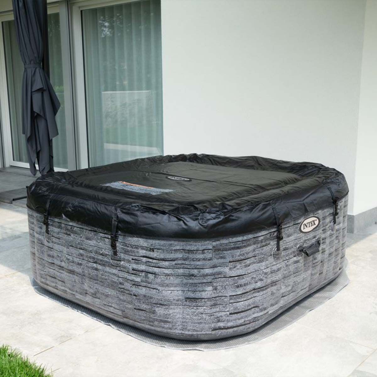 Intex Greystone Deluxe Square Hot Tub - 6 person